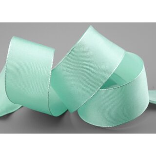 25 m x 40 mm Drahtkantenband LEO MINTGRN Hellgrn (027) Dekoband mit Drahtkanten einfarbig Geschenkband Stoffband Schleifenband Visco Draht