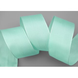 25 m x 40 mm Drahtkantenband LEO MINTGRN Hellgrn (027) Dekoband mit Drahtkanten einfarbig Geschenkband Stoffband Schleifenband Visco Draht