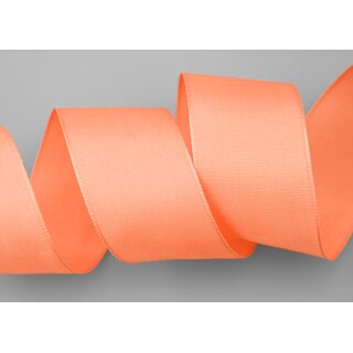 25 m x 40 mm Drahtkantenband LEO APRICOT Lachs (034) Dekoband mit Drahtkanten einfarbig Geschenkband Stoffband Schleifenband Visco Draht