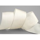 25 m x 40 mm Drahtkantenband LEO CREME Ivory (104)...