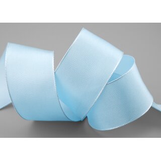 25 m x 40 mm Drahtkantenband LEO HELLBLAU (602) Dekoband mit Drahtkanten einfarbig Geschenkband Stoffband Schleifenband Visco Draht
