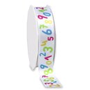 3 m x 25 mm Dekoband ZIFFERN Mehrfarbig Satinband...