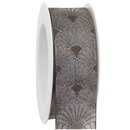 20 m x 40 mm Dekoband Art Nouveau ANTHRAZIT SILBER...