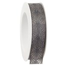 3 m x 25 mm Dekoband Art Nouveau ANTHRAZIT SILBER...
