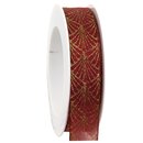20 m x 25 mm Dekoband Art Nouveau BORDEAUX GOLD...