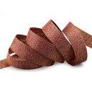 3 m x 15 mm Webband FISCHGR�T Gold BORDEAUX Rot Dekoband...