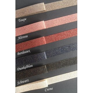 3 m x 15 mm Webband FISCHGRT Gold SCHWARZ Dekoband Schleifenband Geschenkband Lurex doppelseitiges Stoffband fest formstabil