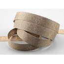 3 m x 15 mm Webband FISCHGRT Gold TAUPE Beige Dekoband...