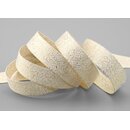 20 m x 15 mm Webband FISCHGRT Gold CREME Ivory Dekoband...
