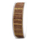 3 m x 25 mm Dekoband Matrix Gold Streifen HELLBRAUN Taupe...