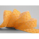 3 m x 25 mm Dekoband David SENF Orange GOLD Schleifenband...