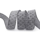 20 m x 25 mm Dekoband David GRAU SILBER Schleifenband...