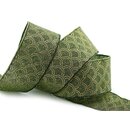 3 m x 40 mm Dekoband David GRN Olive GOLD Schleifenband...