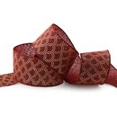 20 m x 40 mm Dekoband David BORDEAUX GOLD Schleifenband...