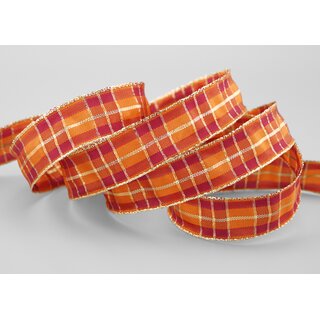 3 m x 25 mm Weihnachten Drahtkantenband KARO BORDEAUX...