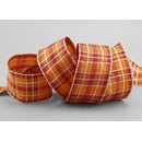 20 m x 40 mm Weihnachten Drahtkantenband KARO BORDEAUX...