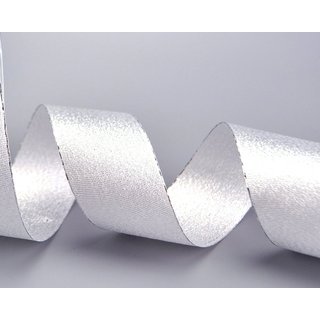 VIENNA 3 m x 40 mm SILBER Dekoband mit Lurex Brokat...