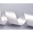 VIENNA 3 m x 40 mm SILBER Dekoband mit Lurex Brokat...