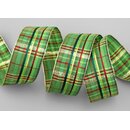 3 m x 40 mm Karo Dekoband SANTAS PANTS GRN Rot Gold...
