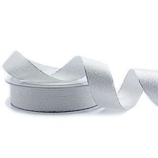 VIENNA 3 m x 25 mm SILBER Dekoband mit Lurex Brokat...