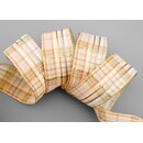 20 m x 40 mm Karo Dekoband SANTAS PANTS CREME Apricot...