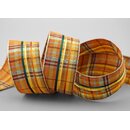 20 m x 40 mm Karo Dekoband SANTAS PANTS SENF Grn...