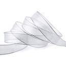 3 m x 25 mm Dekoband SILBER Passion Chiffonband glnzend...
