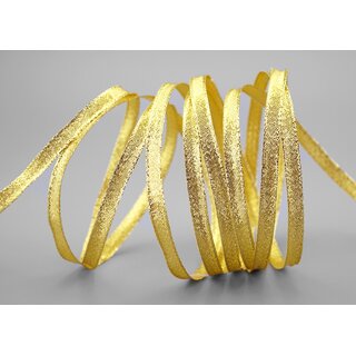 3 m x 7 mm Dekoband GOLD Brokatband Brokat glnzend mit Drahtkanten Geschenkband Deko Band Weihnachten Advent