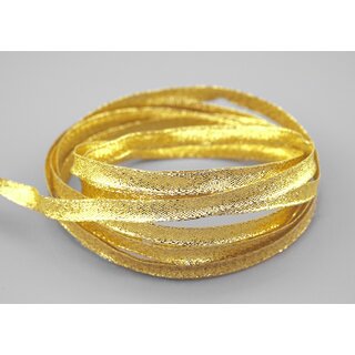 3 m x 7 mm Dekoband GOLD Brokatband Brokat glnzend mit Drahtkanten Geschenkband Deko Band Weihnachten Advent