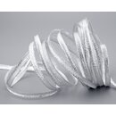 3 m x 7 mm Dekoband SILBER Brokatband Brokat glnzend mit...