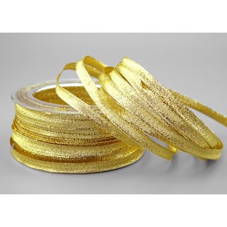 50 m x 7 mm Dekoband GOLD Brokatband Brokat glnzend mit Drahtkanten Geschenkband Deko Band Weihnachten Advent