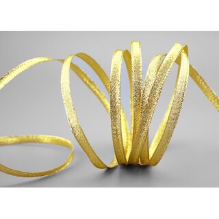 50 m x 7 mm Dekoband GOLD Brokatband Brokat glnzend mit Drahtkanten Geschenkband Deko Band Weihnachten Advent