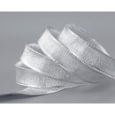 3 m x 25 mm Dekoband SILBER Brokatband Brokat glnzend...