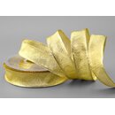 25 m x 25 mm Dekoband GOLD Brokatband Brokat glnzend mit...