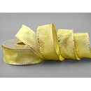 25 m x 40 mm Dekoband GOLD Brokatband Brokat glnzend mit...