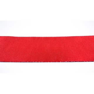 VIENNA 15 m x 10 cm ROT Metallic  Dekoband mit Lurex Brokat Geschenkband Schleifenband mit Glanz Tischband
