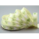 20 m x 15 mm Dekoband Happy Hearts Grn Geschenkband...