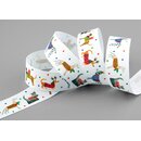 3 m x 25 mm Dekoband Dogs Hunde Punkte Geschenkband...