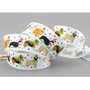 3 m x 25 mm Dekoband Dogs Hunde STERNE Geschenkband...