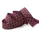 3 m x 25 mm Dekoband David FUCHSIA Beere GOLD...