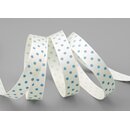 3 m x 15 mm Dekoband gepunktet Hello Baby Ripsband...