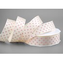 20 m x 25 mm Dekoband gepunktet Hello Baby Ripsband ROSA...