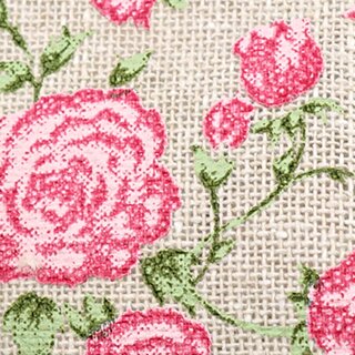 15 m x 25 mm Dekoband Vintage Rose NATUR Baumwollband Schleifeband mit Rosen Muster nachhaltig Deko Band zum dekorieren nhen verpacken