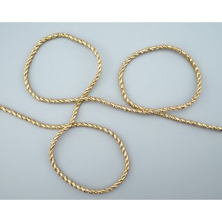 25 m x 3 mm Glitzerkordel GOLD Schnur ohne Draht Lurexkordel Weihnachtskordel Geschenkkordel glnzend zum dekorieren