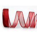 20 m x 25 mm Dekoband LUX ROT glnzend Schleifenband...