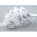 3 m x 15 mm Dekoband Happy Baby Weiss Hellblau Blau...