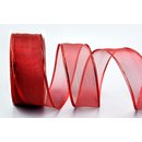 20 m x 40 mm Dekoband LUX ROT glnzend Schleifenband...