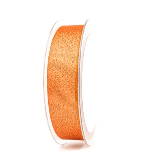 VIENNA 20 m x 25 mm ORANGE Gold Metallik Dekoband mit Lurex Brokat Geschenkband Schleifenband mit Glanz