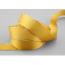 VIENNA 20 m x 25 mm SENF Gold Metallik Dekoband mit Lurex...