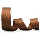 VIENNA 20 m x 40 mm BRAUN Gold Metallik Dekoband mit...